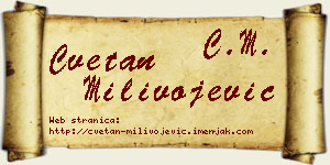 Cvetan Milivojević vizit kartica